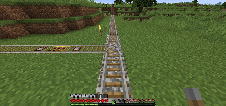 Minecraft 駅から 線路の途中にある分岐 を切り替えるシステムの作り方 レッドストーン回路